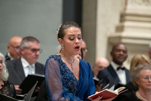 Coro Lirico Bresciano G.Verdi in esecuzione durante il concerto al Museo Santa Giulia 2025 - Foto 23