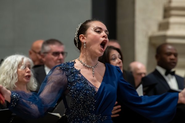 Coro Lirico Bresciano G.Verdi in esecuzione durante il concerto al Museo Santa Giulia 2025 - Foto 30