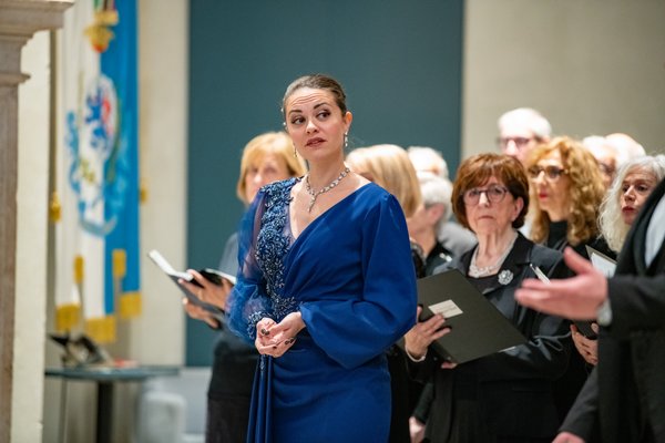 Coro Lirico Bresciano G.Verdi in esecuzione durante il concerto al Museo Santa Giulia 2025 - Foto 38