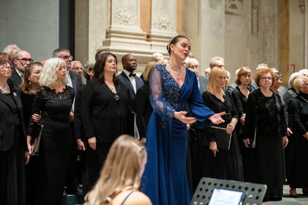 Coro Lirico Bresciano G.Verdi in esecuzione durante il concerto al Museo Santa Giulia 2025 - Foto 50