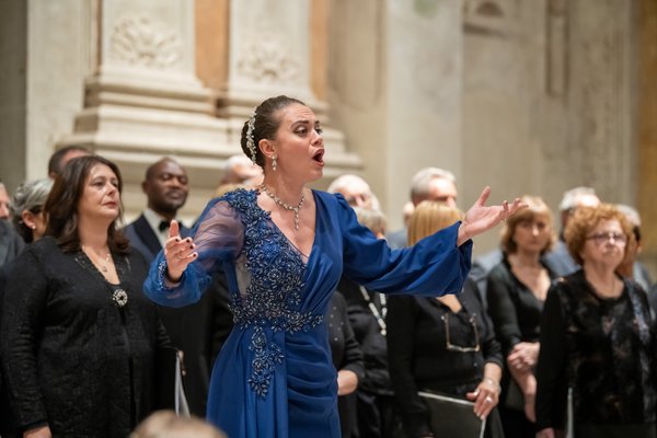Coro Lirico Bresciano G.Verdi in esecuzione durante il concerto al Museo Santa Giulia 2025 - Foto 54