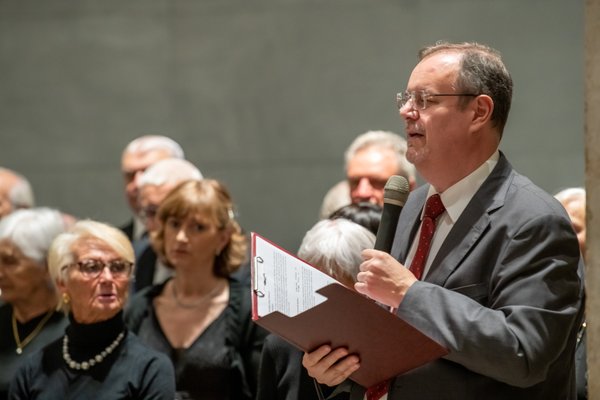 Coro Lirico Bresciano G.Verdi in esecuzione durante il concerto al Museo Santa Giulia 2025 - Foto 64