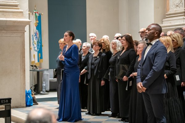 Coro Lirico Bresciano G.Verdi in esecuzione durante il concerto al Museo Santa Giulia 2025 - Foto 68