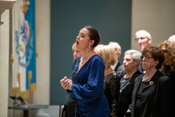 Coro Lirico Bresciano G.Verdi in esecuzione durante il concerto al Museo Santa Giulia 2025 - Foto 70