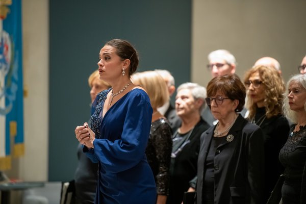 Coro Lirico Bresciano G.Verdi in esecuzione durante il concerto al Museo Santa Giulia 2025 - Foto 71